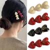 Three Little Hearts Duckbill Clip Peach Heart Girls Hairpins Fashion Hair Clip  for Women Girls