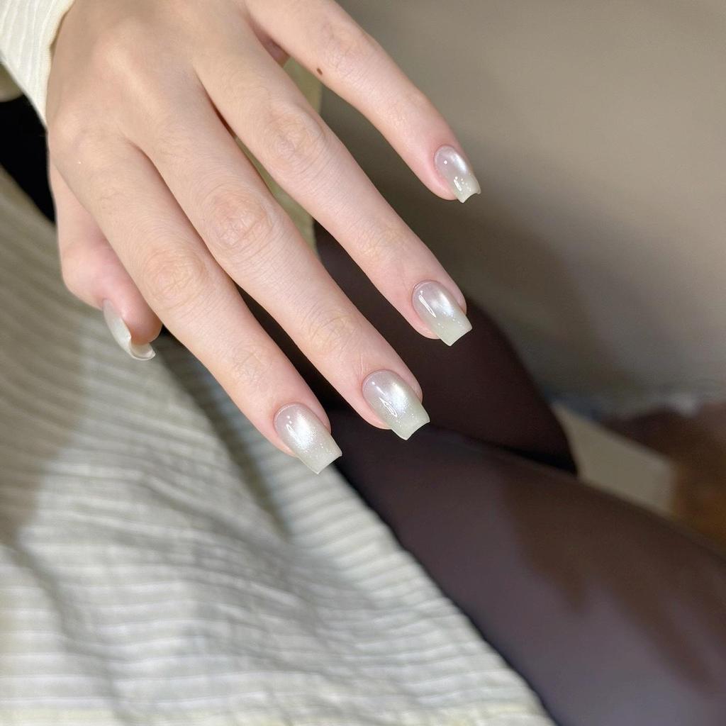President Hua Little Black Bottle Leveling Gel: Satin Porcelain White Cat Eye & Crystal Whitening Gel Polish, 60 Colors