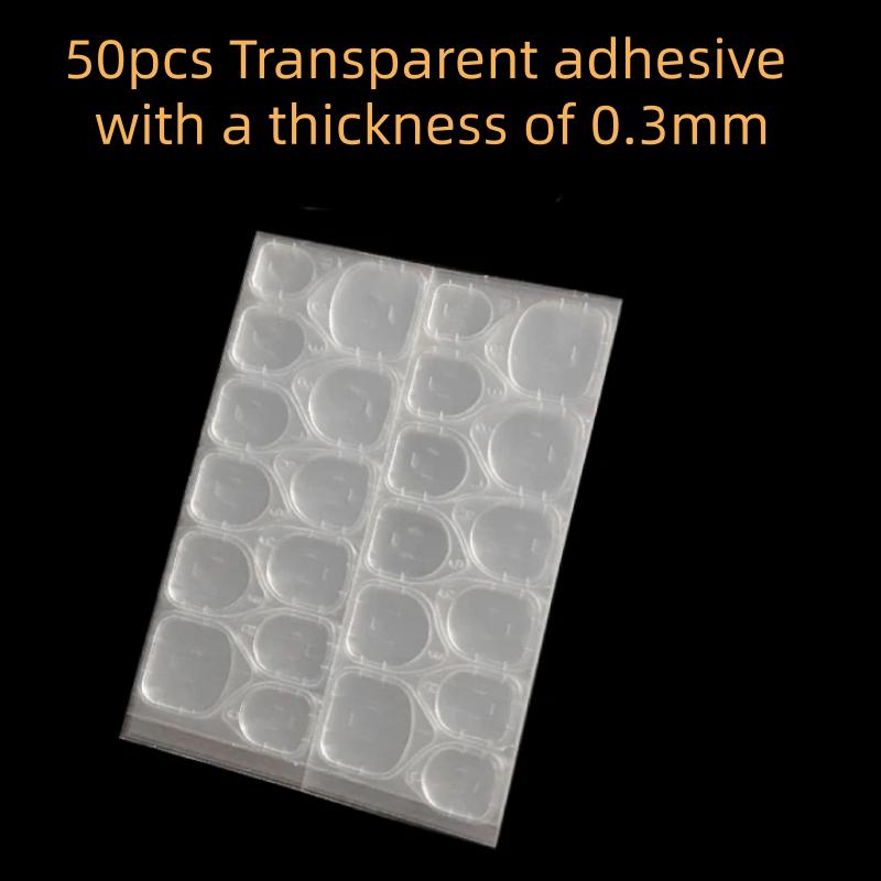 Double Sided Nail Jelly Glue Transparent Fake Nail Art Tape Adhesive Stickers DIY Reusable Nail Accessories