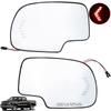 Pro GMC Cadillac Chevy Silverado 1500 2003 - 2007 Sklo zpětného zrcátka křídla dveří řidiče / spolujezdce Vyhřívané Deska se světlem pro směrové světlo