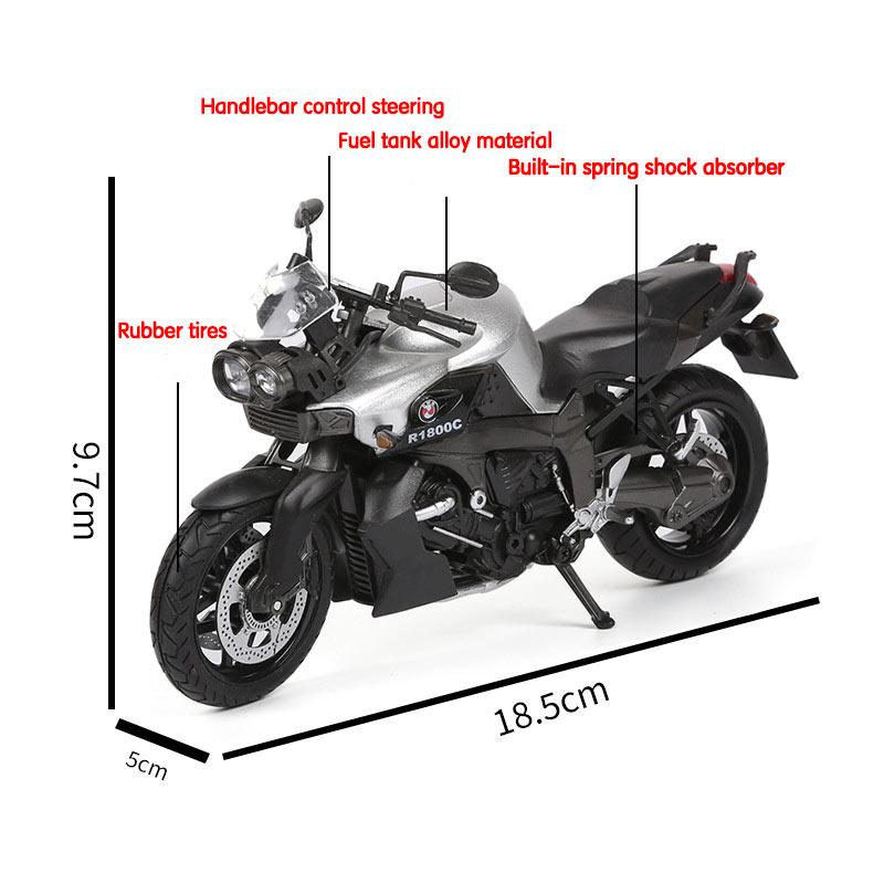 1/12 Legierung Motorrad R1800C Modell Kinderspielzeug Motorrad Pendel Schiebeauto Modell Junge Spielzeug
