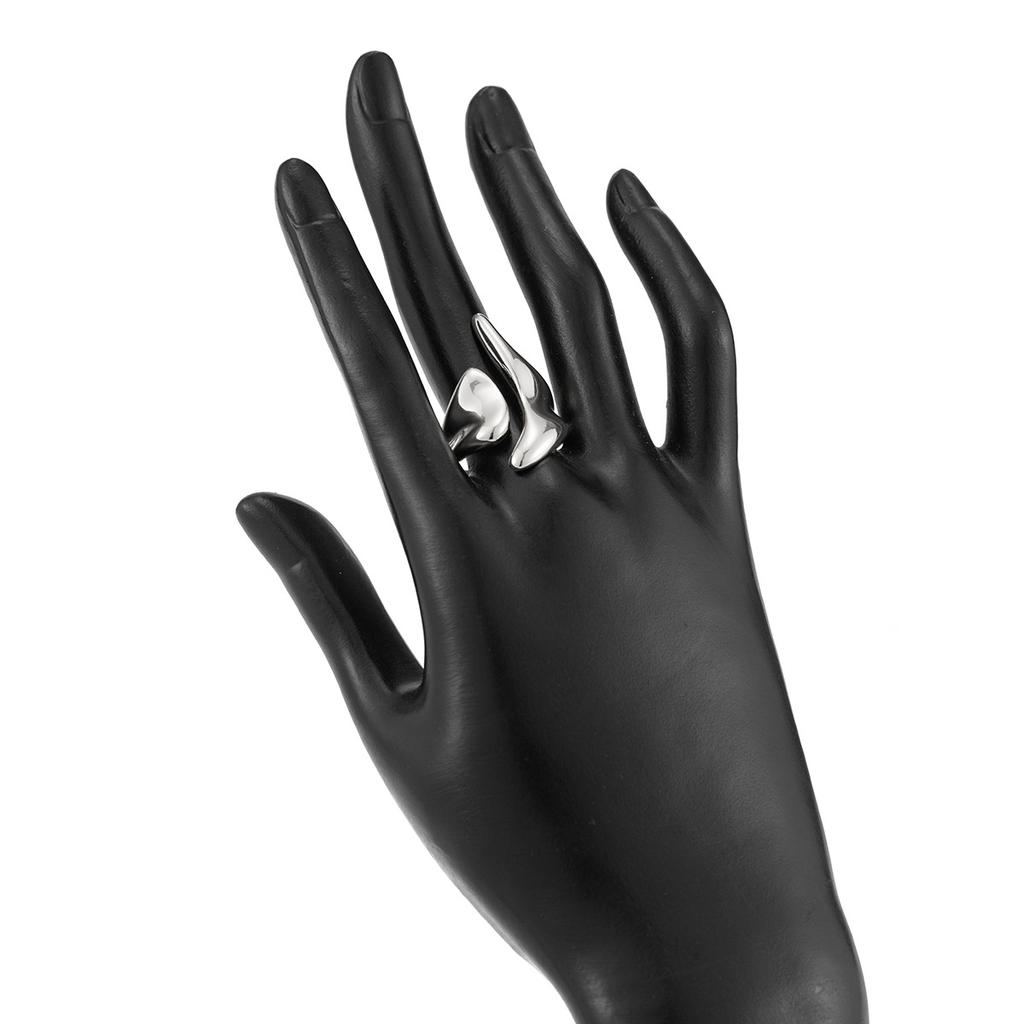 Y2K Pointed Heart Open Ring for Women Simple Metal Glossy Irregular Finger Ring Exquisite Vintage Casual Versatile Jewelry Gift