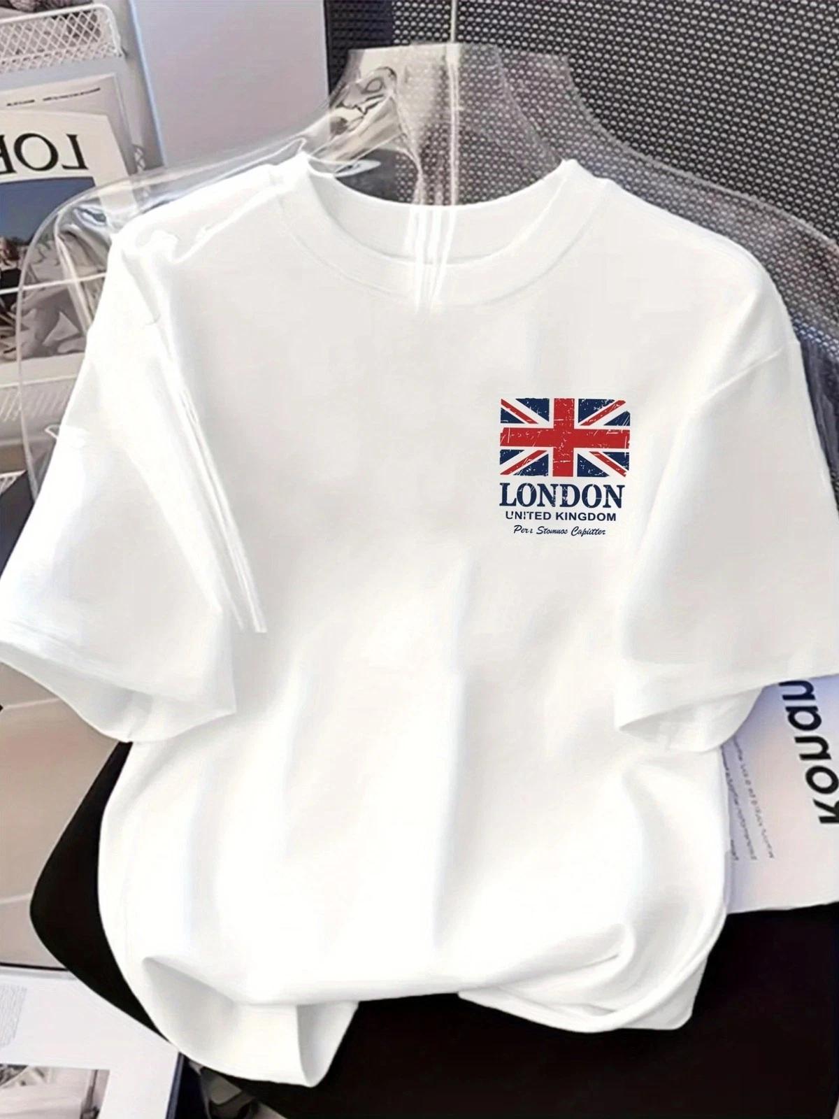 London United Kingdom T-Shirt | Union Jack Flag Graphic Tee S