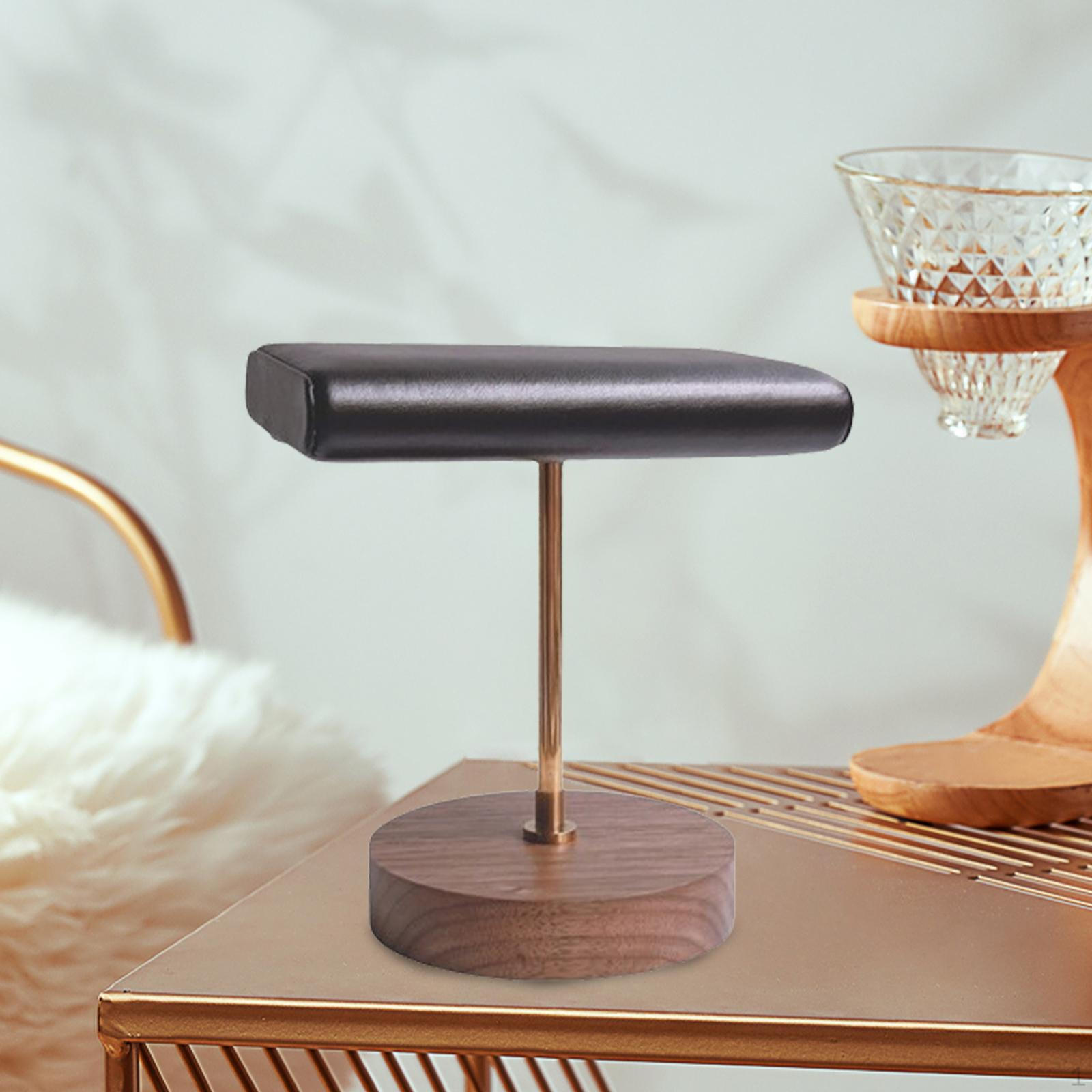 

Подставка для часов, стойка для счетчика, современный держатель из дерева для розничной торговли, подарок Gold Rod