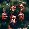 2D Christmas Hat 26 Letter Pendant Christmas Tree Home Decoration Acrylic Flat Car Pendant