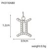 CARLIDANA Hot-Selling Stainless Steel Pendant 12 Zodiac Silver Color Pendant DIY Jewelry Accessories Necklace Pendant Charms