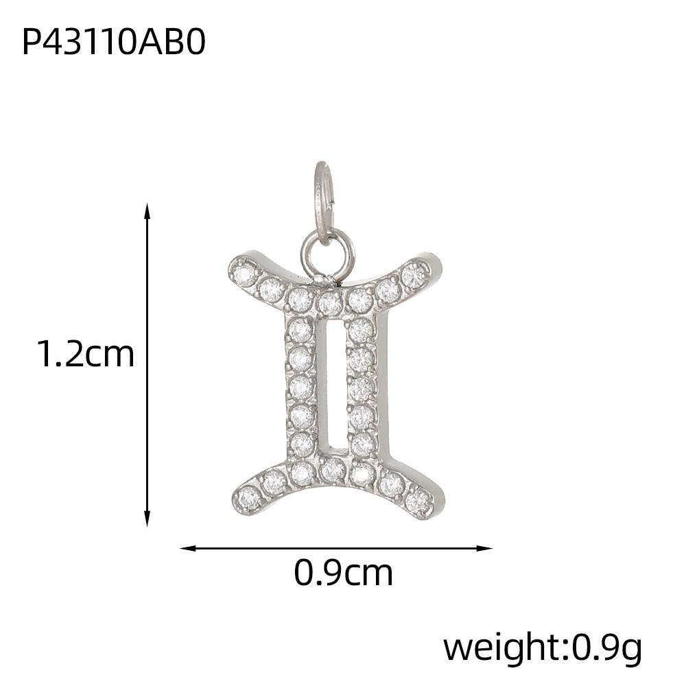 CARLIDANA Hot-Selling Stainless Steel Pendant 12 Zodiac Silver Color Pendant DIY Jewelry Accessories Necklace Pendant Charms