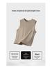 Women's Spring/Summer 2025 Slim Fit Sleeveless Crop Top - Spicy Girl Style Round Neck Camisole