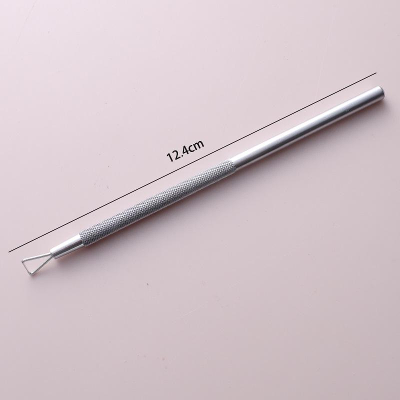 Holographic Stainless Steel Cuticle Pusher Anti-Rust Long Lasting Nail Remover Scraper for Professional Nail Salon Supplies