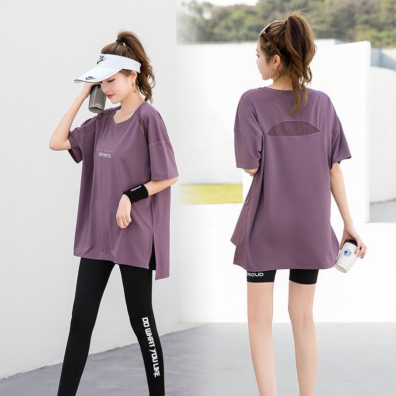 Plus Size Women's Breathable Yoga Fitness Suit - Summer Gym & Running, Slimming & Tummy Control