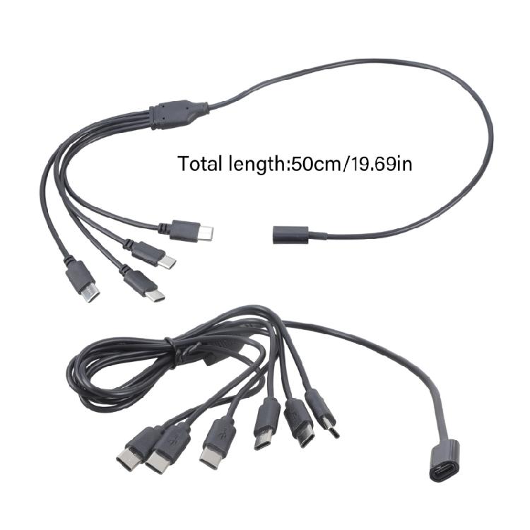Y Shaped USB C Power Splitter Cable 5V 3A Charging Cord Simultaneous Multi Charging Solution For Travel Home Office