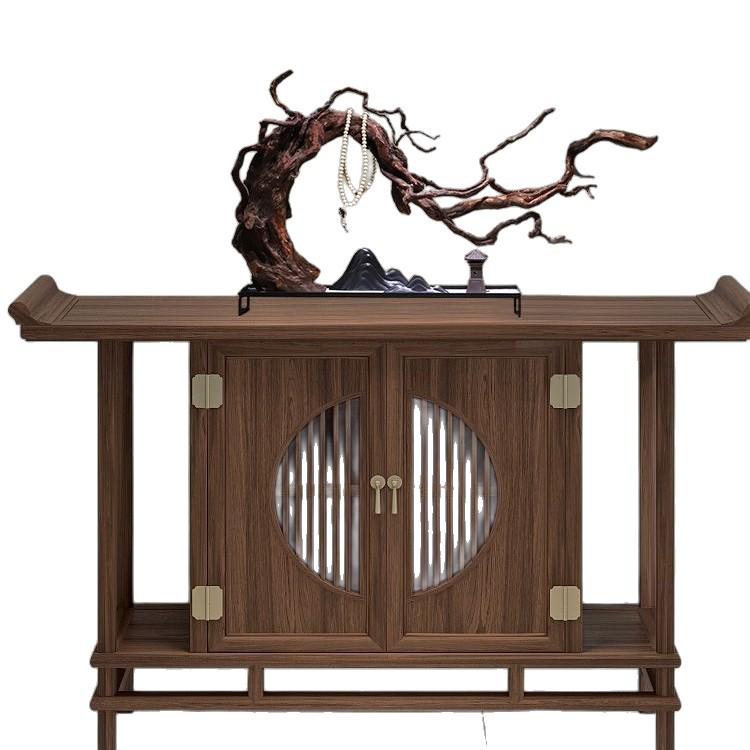 Chinese Zen Withered Wood Landscape Carving: Solid Wood Home & Hotel Decor