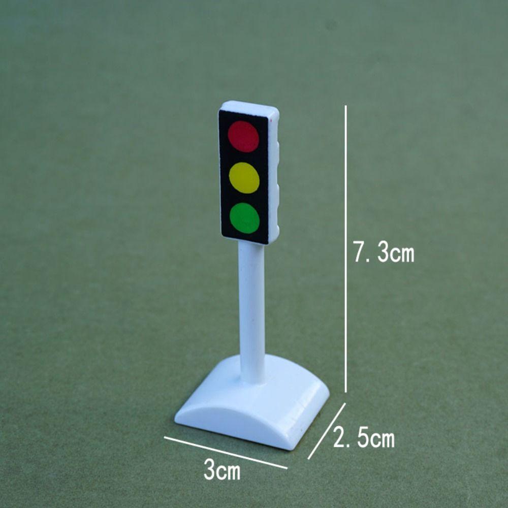 Road Block Dollhouse Speed Limit Sign Model Toy Mini Traffic Road Signs  City Street