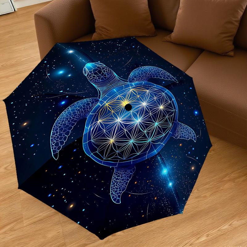 1PC Turtle, Flower_of_Life Automatic Open/Close Umbrella Compact Folding Umbrella with 8-Rib Shaft Lightweight Esign, Fashion Lovers1219A