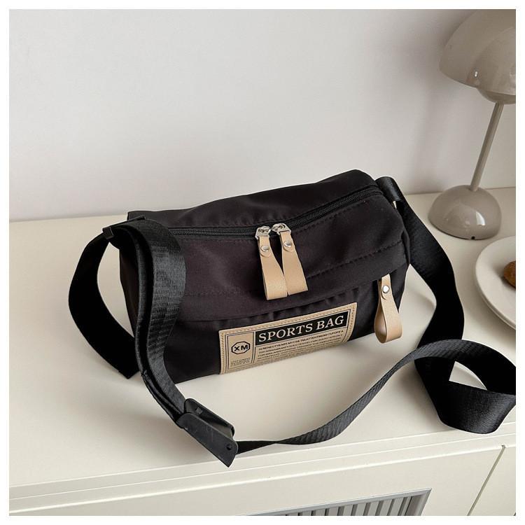 Stilvolle Oxford-Stoff Runde Fass-Tasche für Damen Trendige Lässige Umhängetasche