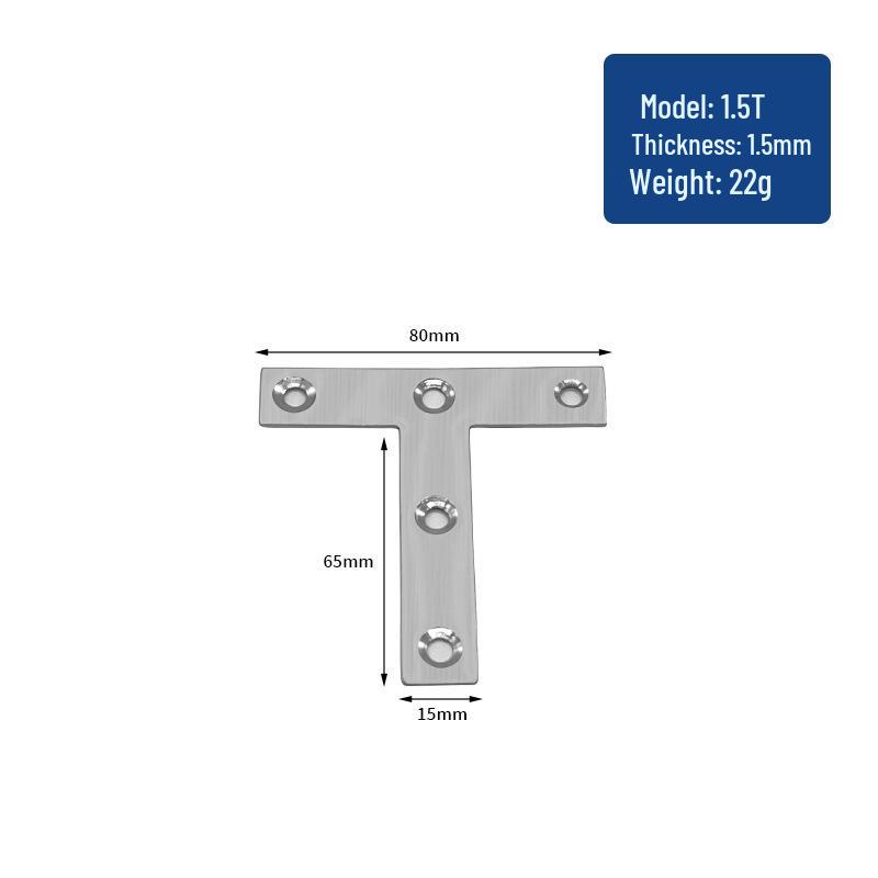 Stainless Steel 90° L-Shaped Angle Bracket for Shelf Support and Wood Board Connection