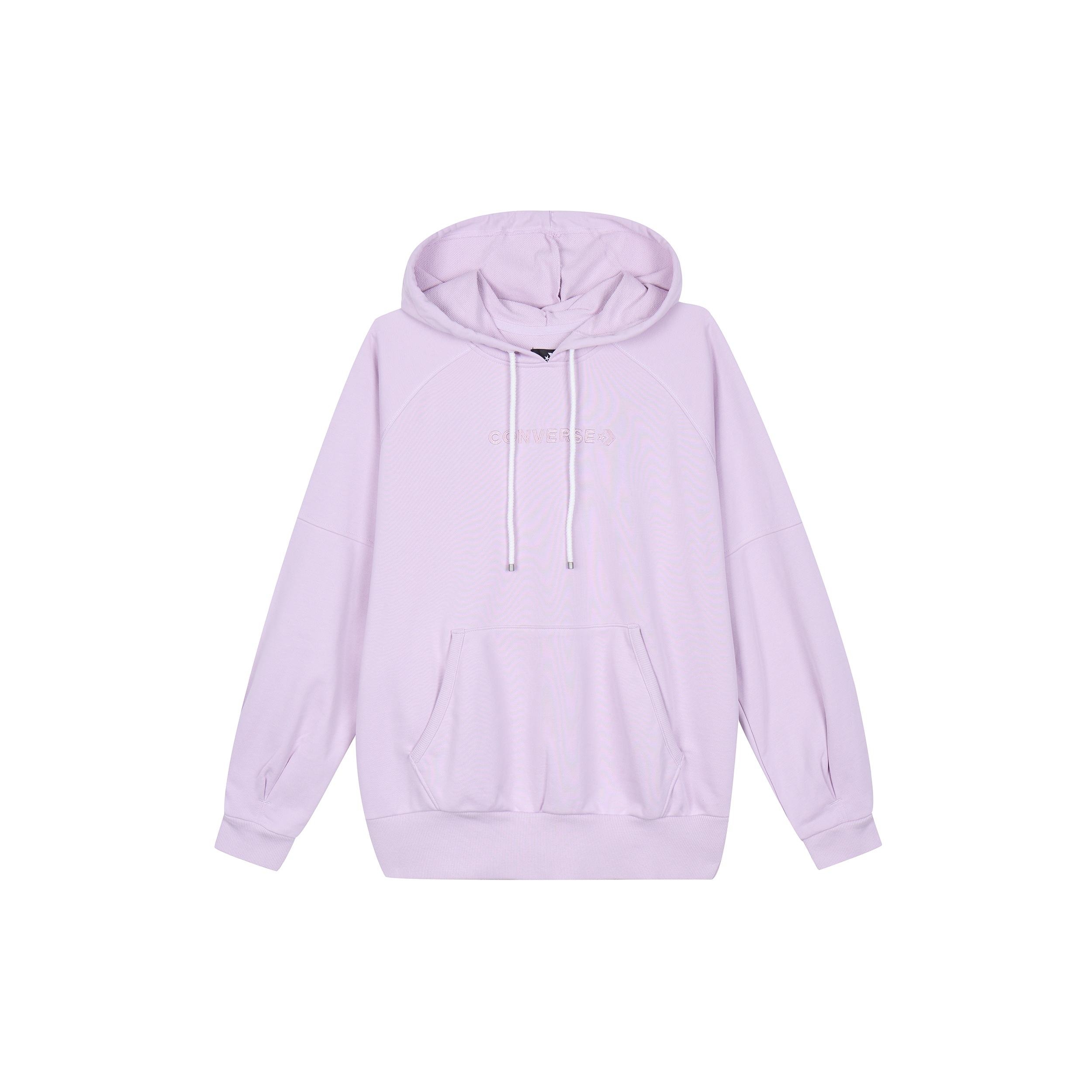 (WMNS) Converse Logo Embroidery Knitting Hoodie Purple Women s 10023945-A03 L