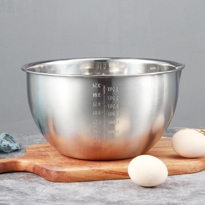 

ZISIZ Stainless Steel Mixing Bowl with Silicone Base