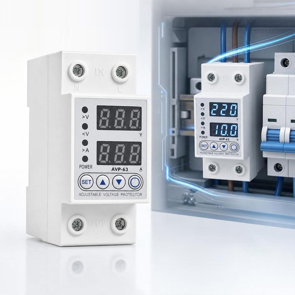 Automatic Reset Automatic Voltage Protector Voltage Monitoring Relay Distribution Panel Protection