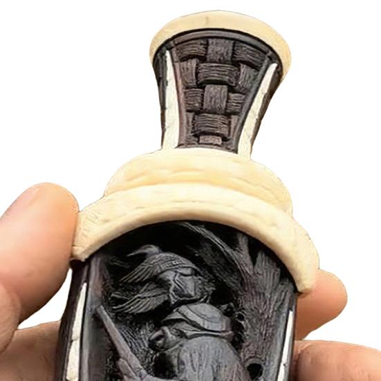 Fluier pentru chemarea rațelor de vânătoare, realizat manual, portabil, sculptat manual în lemn, sunet realist, pentru vânătoare în aer liber, păsări de apă, corb, pasăre, chemător de animale, fluier atrăgător