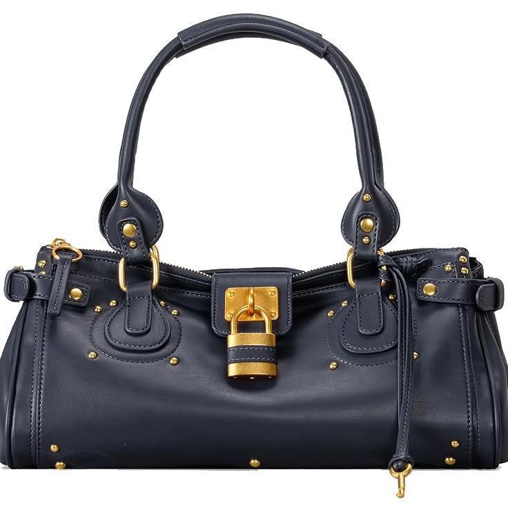 2026 Autumn/Winter New Trendy Retro Vintage Rivet Lock Shoulder & Crossbody Bag for Women