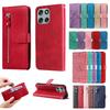 Magnetic Wallet Case for Moto G56 5G Leather Flip Phone Cover for Moto G86 5G Cases Zipper Style Embossed Butterfly Flower