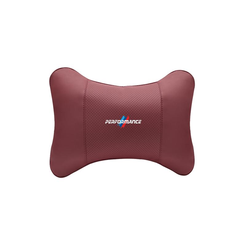M logo Car Valve Cap Auto Seat Headrest Leather Neck Pillow Head Support For BMW X1 X2 X3 X5 X4 X6 X7 iX3 F20 F10 F07 E70 E46 FY6