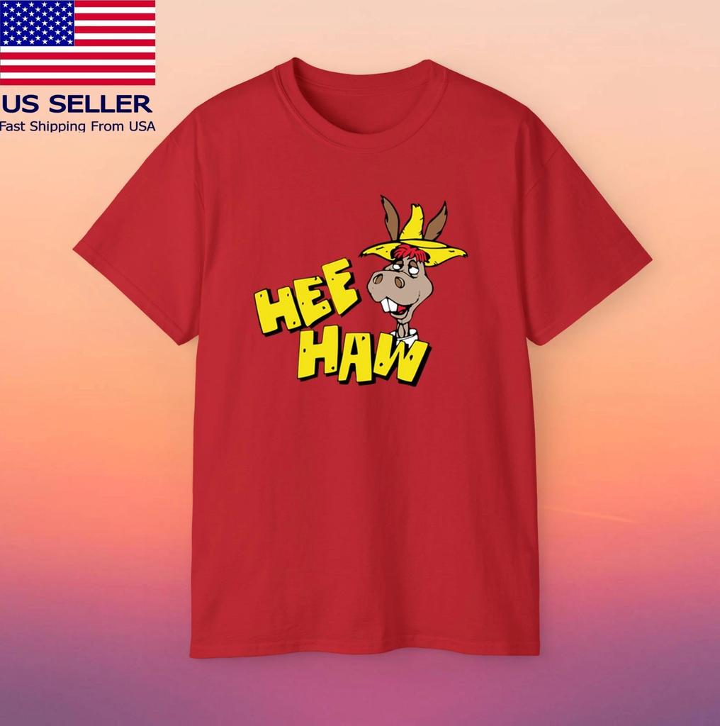 Hee Haw Donkey Cartoon Men's Red Size S-5XL