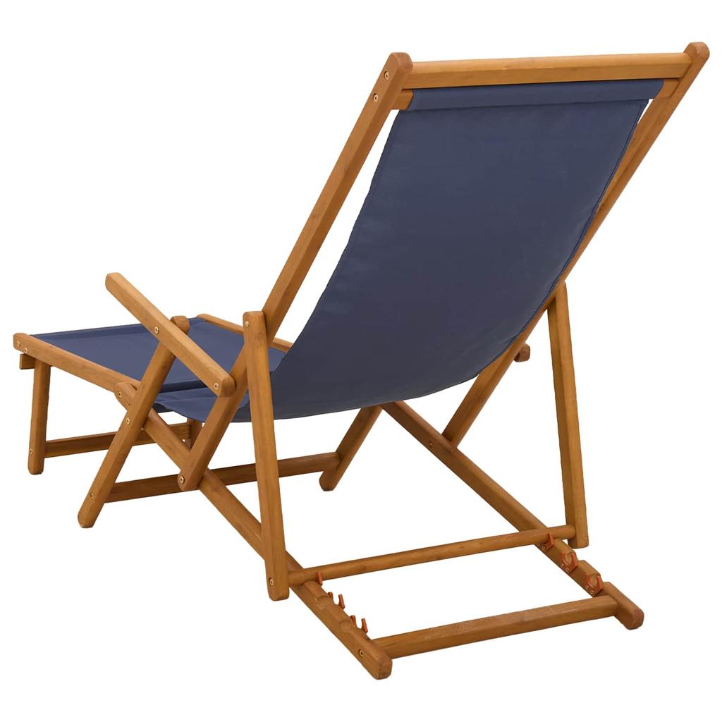 Foldable Sun Lounger 2 Pcs 3 Position Solid Eucalyptus Wood