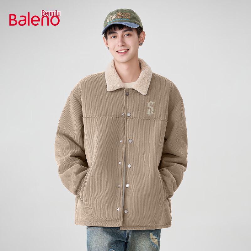 Baleno Men's Retro Corduroy Fleece Lined Winter Jacket