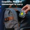 COB Pocket Lamps Keychain Flashlight USB Rechargeable 6 Modes Super Bright Mini Portable Work Light with Magnet Outdoor Camping