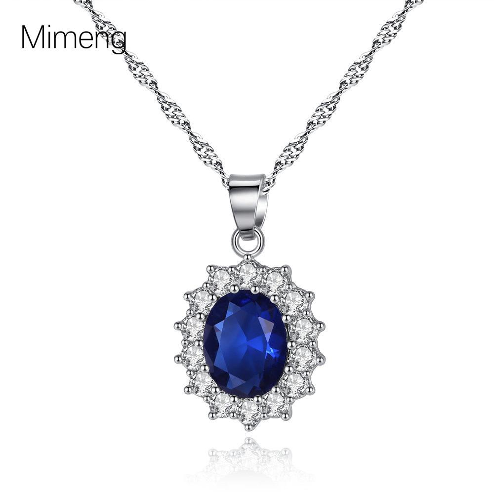 

Sunflower Blue Gem Pendant Necklace - Women s Luxury Fashion Choker