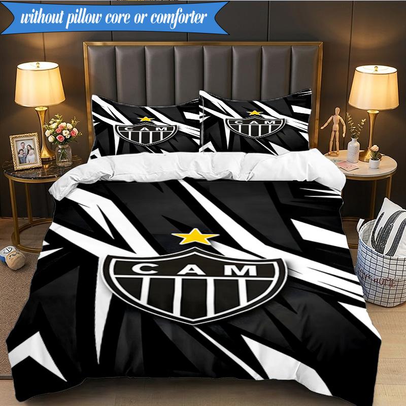3PCS Love For Atlético Printed Soft Bedding Set,Including 1pc Duvet Cover And 2pcs Pillowcases Perfect for Bedroom, Dormitory, Fan Gift