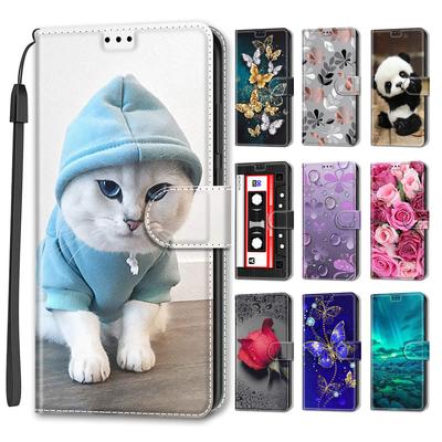 Custodia Portafoglio in Pelle Dipinta di Lusso Stile Libro Copertura Protettiva per Huawei Honor X7B X6B X8A X6A X9A X7A X50 Honor90 Magic6 Lite Huawei Y5 Y6 P30 Lite