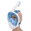 Full Face Snorkel Goggles Liquid Silicone PC Anti Fog Anti Leak 180 Degree Panoramic View Snorkeling Face Cover Blue S M