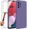 Case - Samsung - Galaxy A13 4G - Silicone Slim - Shockproof - 2 Tempered Glasses Included