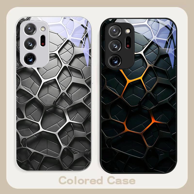 Hexagonal Honeycomb Core For Samsung A01 A02 03 Core 04 05 06 10 12 13 14 5G 15 16 M02 12 Note 8 9 10 20 Glass Ultra Phone Case