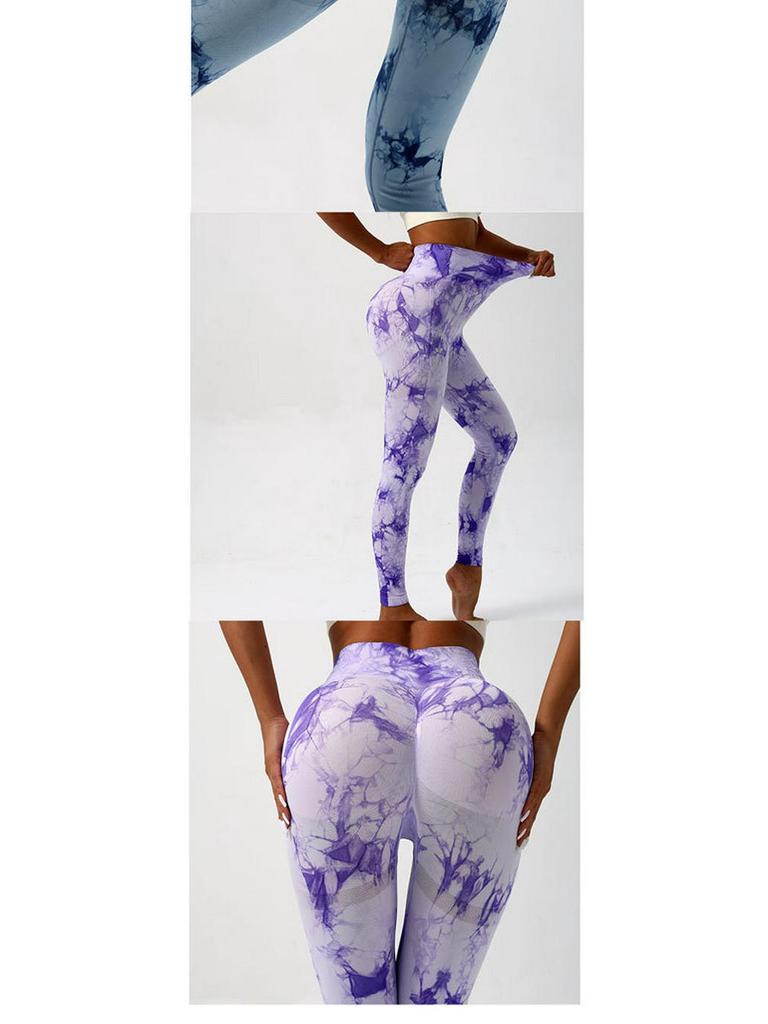 Southeast Asia Style Tie-Dye Butt-Lifting Yoga Pants
