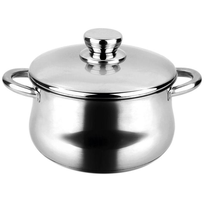 Casserole - FAGOR - Silverinox - 24 Cm - Acier Inoxydable - Induction - Couvercle