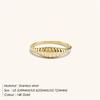 women Simple Fashion Style texture  tail ring 316L Stainless Steel tail ring Classic Couple For Women And Wedding Zircon 2025