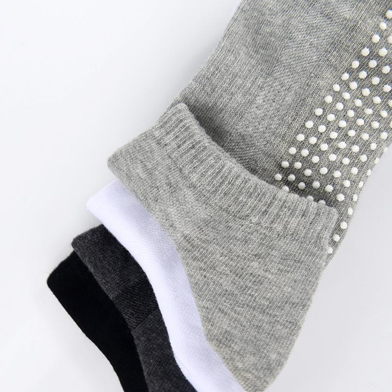 Men'S Dispensing Yoga Socks, Indoor Trampoline Socks, Floor Socks, Sweat-Absorbing Breathable Boat Socks, Boat Socks, Solid Color Non-Slip Socks