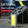 Rechargeable Solar-Powered Portable Work & Camping Light with Emergency Spotlight.