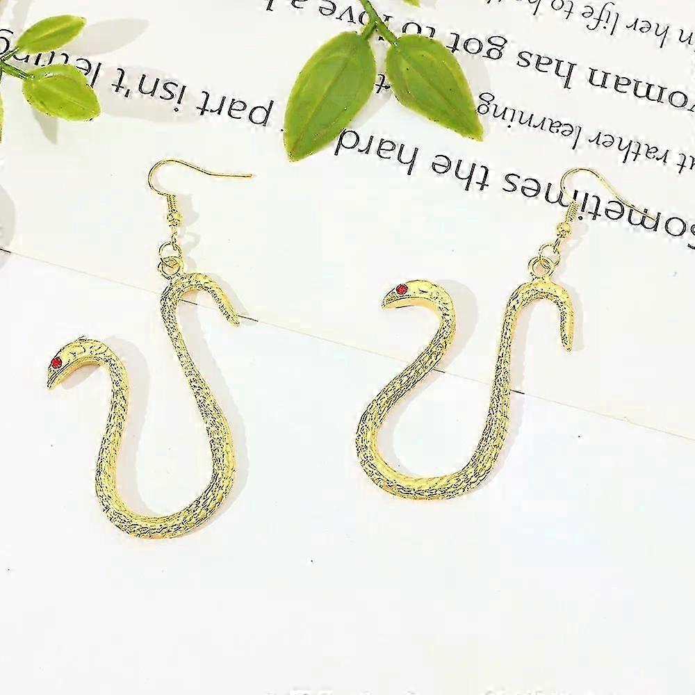 Cartoon Snake Pendant Earrings Anime Boa Hancock Cosplay Prop Dangle Eardrop Jewelry Cute Party Gifts for Woman Girls