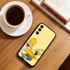 The Simpsons Phone Case Black Silicone Soft For Samsung Galaxy A73,A72,A71,A70,A53,A52,A51