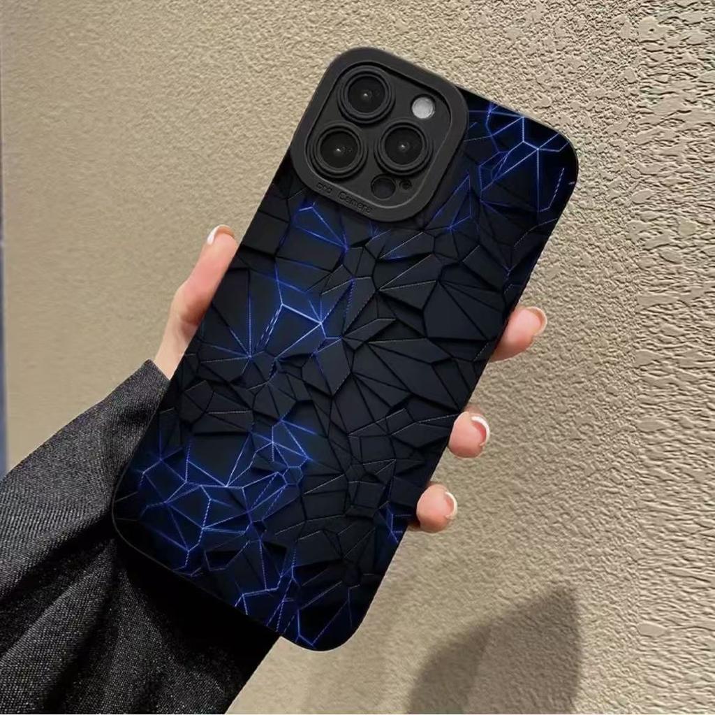 Blue flash is suitable for iphone17pro mobile phone case Apple 15 anti-drop 14 foreign trade 13promax new 16x personality