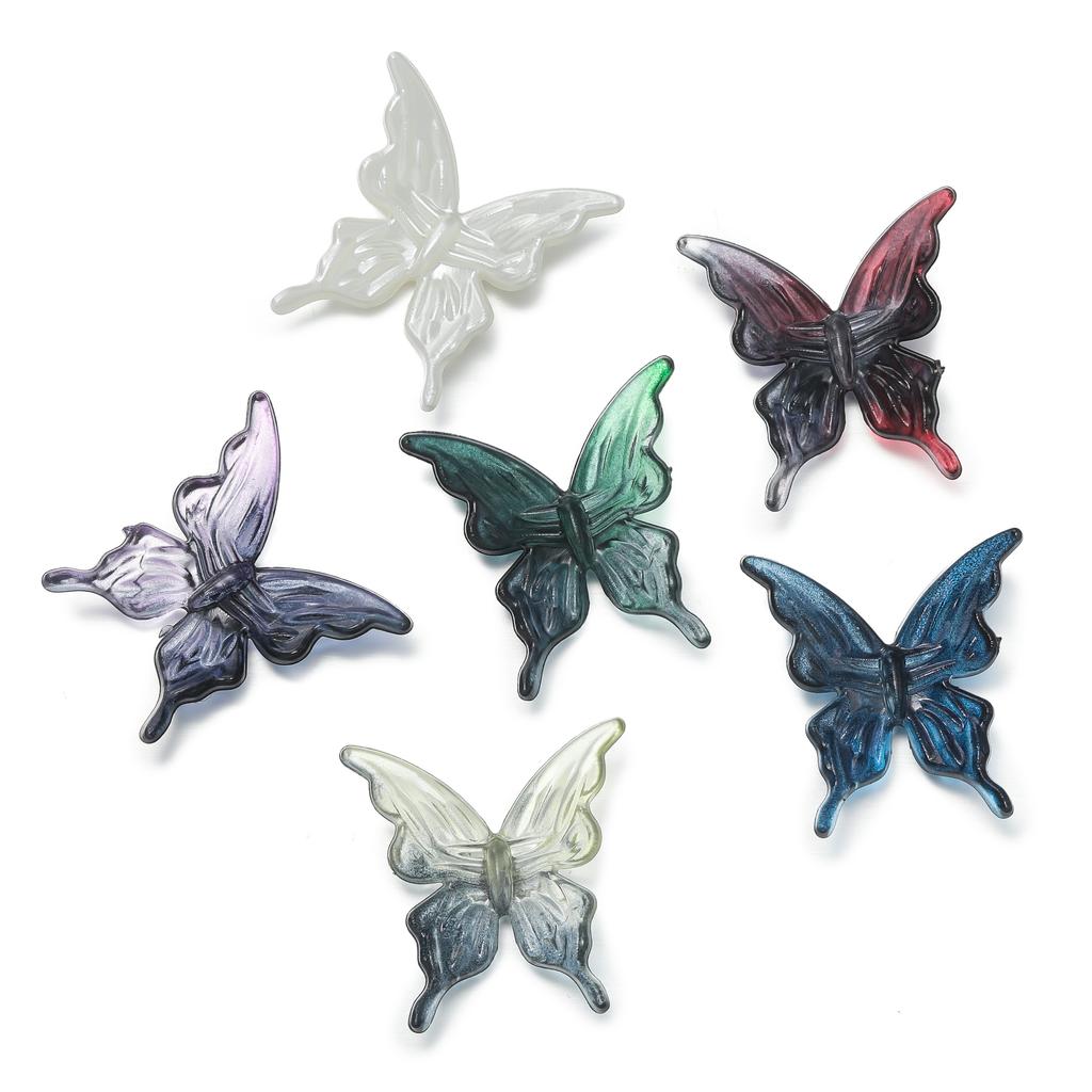10Pcs/Lot Two-Color Butterfly Acrylic Bead Loose Spacer Bead for Jewelry Fingdings Marking DIY Necklace Bracelet Accessories