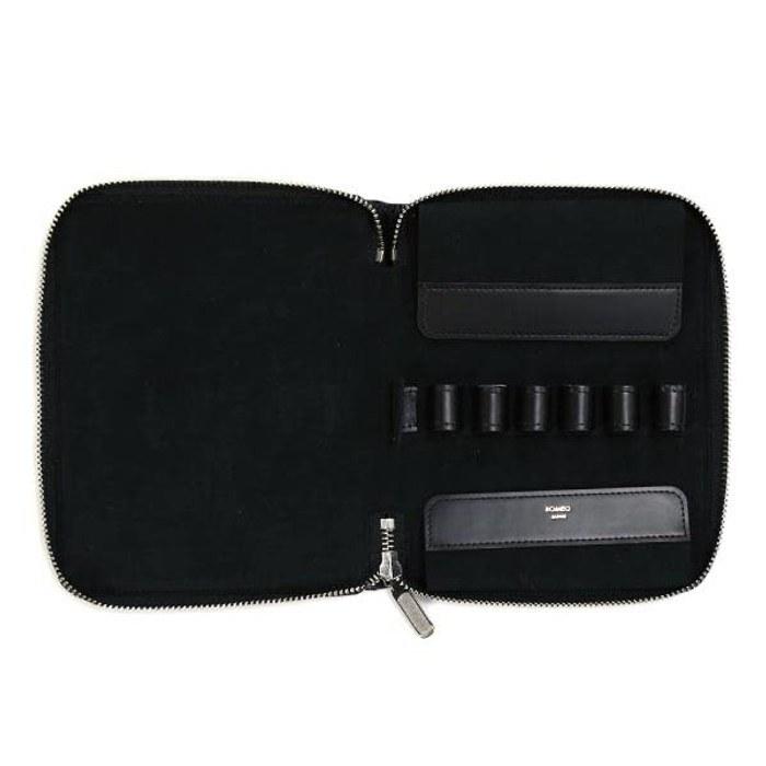 ROMEO Pen Case, Crocodile Emboss Collection, 6-Pen Capacity, RLC37 BK, Black, 180x145x23mm