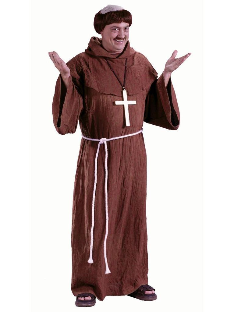 Medieval Monk Robe Adult Cosplay Costume for Halloween Standard One Size Size