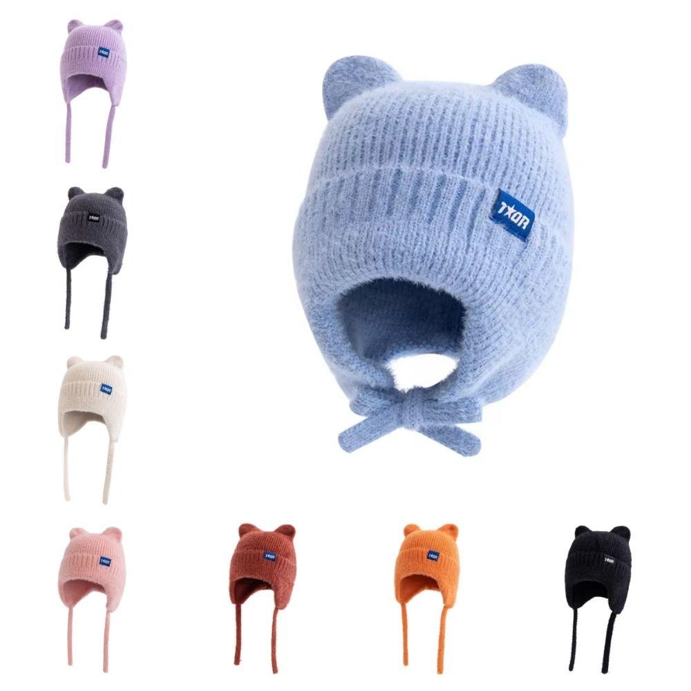 Warm Windproof Cute Cat Ear Earflap Women Gift Knitted Hat New Winter Hat