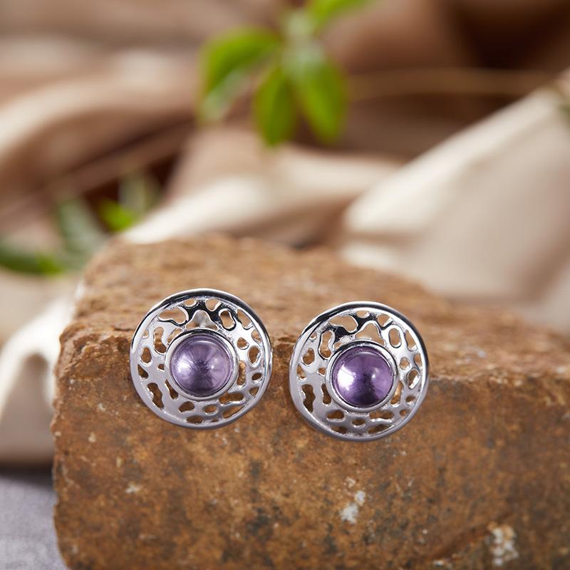 S925 Sterling Silber 18K Naturfarbe Schatz Ohrringe Leichter Luxus Premium Nische Original Design Ohrringe Neue Chinesische Ohrringe